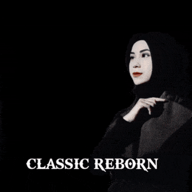 a poster for classic reborn community with a woman in a hijab