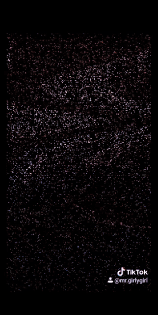 a tiktok video with a white background and purple and blue glitter