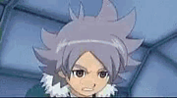 a close up of a cartoon character 's face with a serious look on his face .