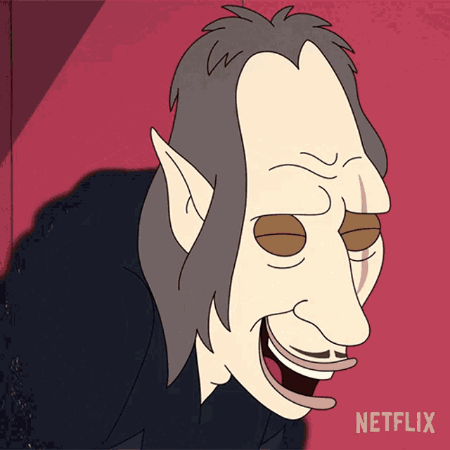 a cartoon of a man with a netflix logo on the bottom