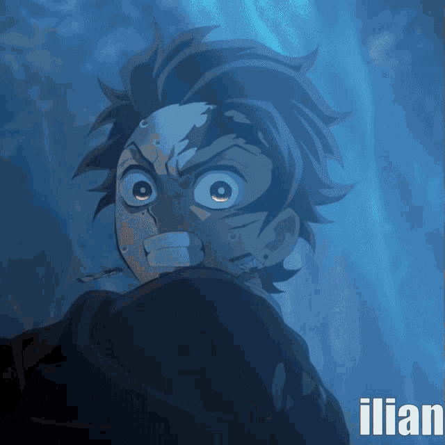 a drawing of a boy with the name illian on the bottom right