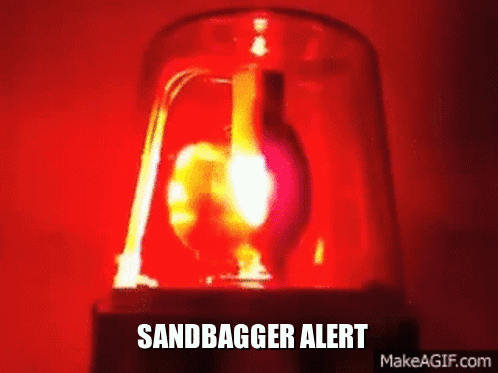 Sandbagger Smurf GIF - Sandbagger Smurf Alert GIFs