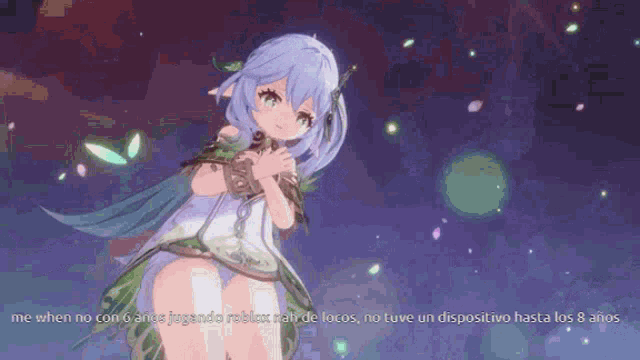 a picture of a girl with a unicorn horn and the words me when no