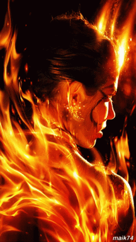 Fire Flames GIF - Fire Flames Lady GIFs