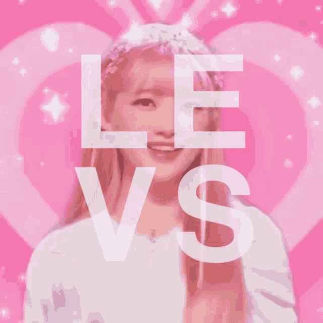 a picture of a girl with the words le vs on the bottom