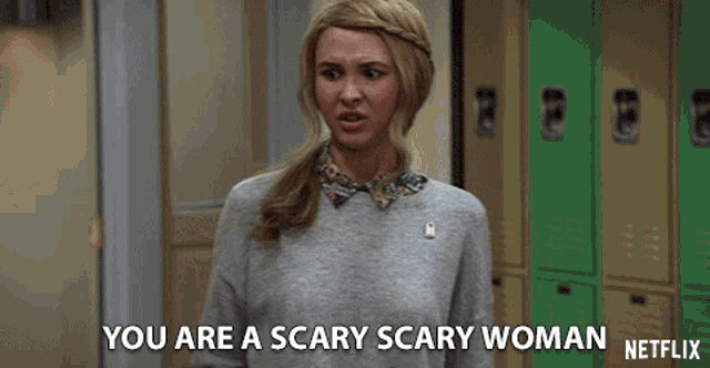 You Are A Scary Scary Woman Isabel May GIF - You Are A Scary Scary Woman Isabel May Katie Cooper GIFs