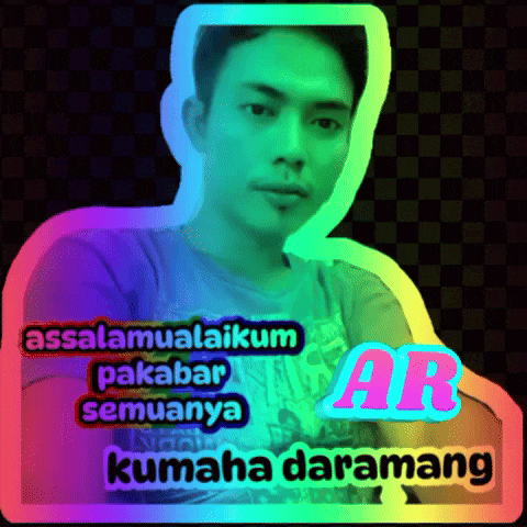 a picture of a man with the words assalamualaikum pakabar semuanya kumaha daraming