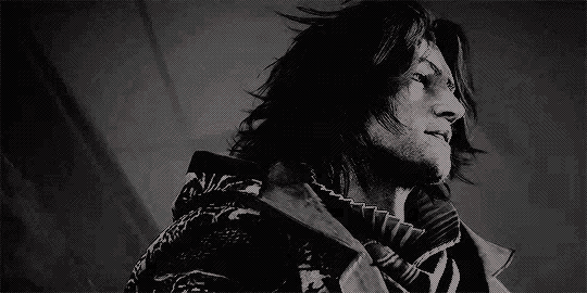 a black and white drawing of a man with long hair and a beard holding a sword .