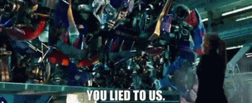 Transformers Optimus Prime GIF - Transformers Optimus Prime You Lied To Us GIFs