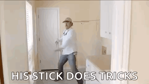 Karate Stick GIF - Karate Stick Hittingthings GIFs