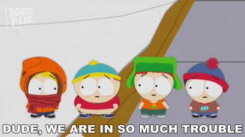 Dude We Are In So Much Trouble Stan Marsh GIF - Dude We Are In So Much Trouble Stan Marsh Eric Cartman GIFs