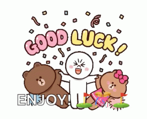 Good Luck Cony And Brown GIF - Good Luck Cony And Brown Enjoy GIFs