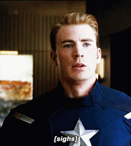 Sighs Captain America GIF - Sighs Captain America Breathing GIFs
