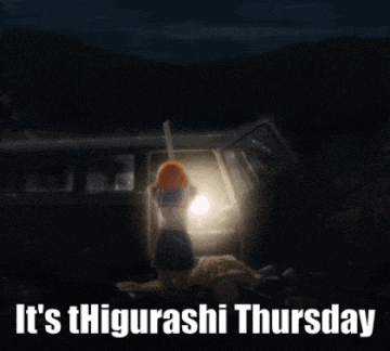 a picture of a girl with the words it 's thigurashi thursday on it