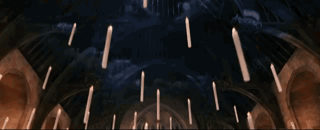 Ceiling Candles GIF - Ceiling Candles Harry Potter GIFs