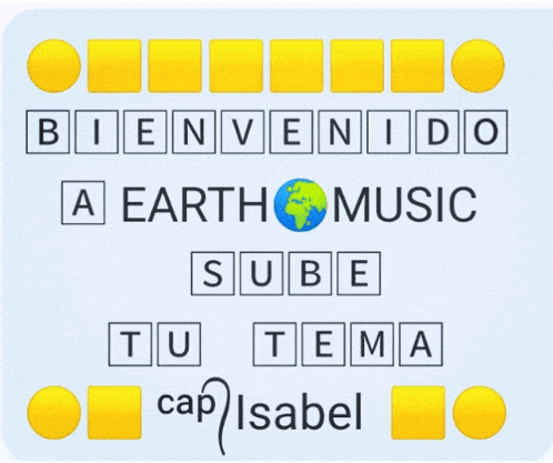 a sign says bienvenido a earth music sube tu tema