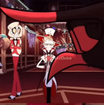 a couple of cartoon characters standing next to each other with the word dubs on the bottom left