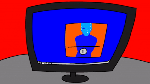 a cartoon drawing of a tv screen with the number 11 on the bottom left