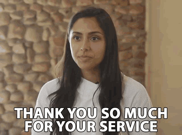 Thank You So Much For Your Service Michelle Khare GIF - Thank You So Much For Your Service Michelle Khare Thank You GIFs