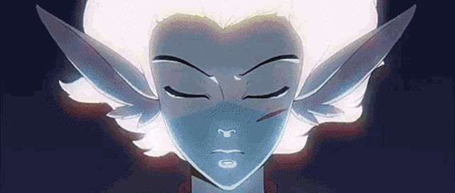 a close up of a person 's face with their eyes closed