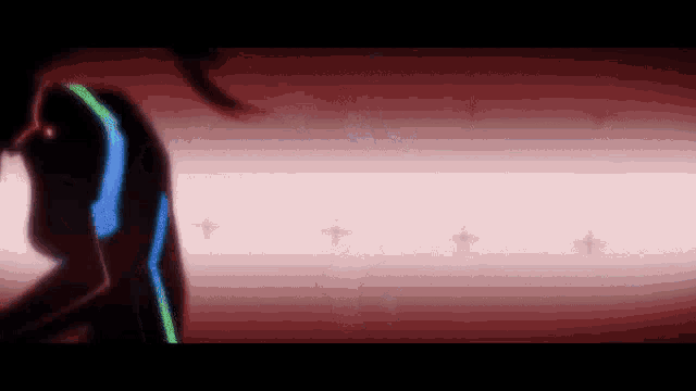a silhouette of a person in a glow in the dark costume