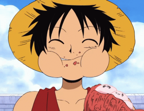 One Piece Luffy GIF - One Piece Luffy Eating GIFs