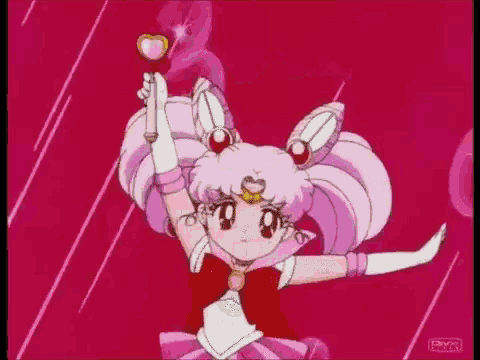 a little girl is flying through the air in a pink and white costume .