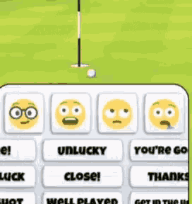 a keyboard with smiley faces and the words unlucky close and you 're a than