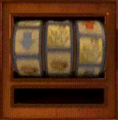 a close up of a slot machine with the word nm on the screen
