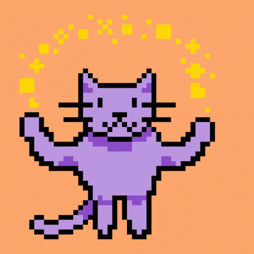 Purple Cat Cat GIF - Purple Cat Cat Good GIFs