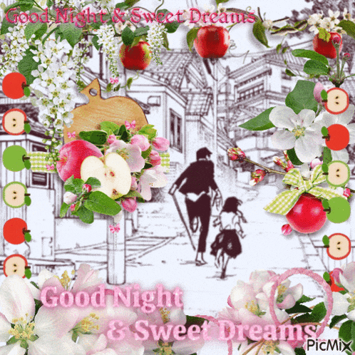 a good night and sweet dreams greeting card