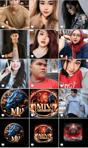 a collage of images of people and a logo that says mv community