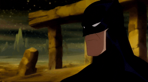 a cartoon of batman is talking about killing