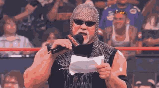 Scott Steiner White Trash And Rednecks GIF - Scott Steiner White Trash And Rednecks Ring Announcer GIFs