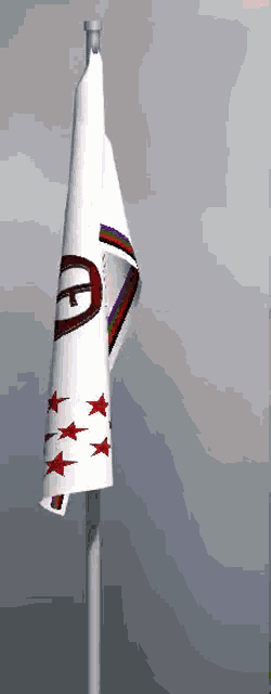 a flag with the letter g on it
