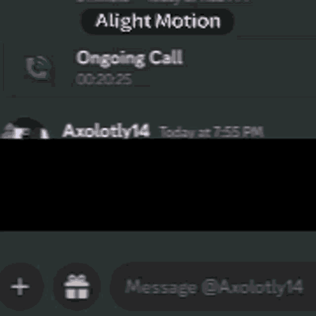 a screenshot of an alight motion call