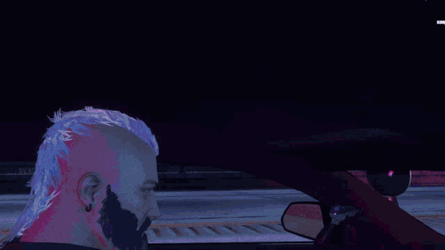 a man with a beard is giving the middle finger in a video game