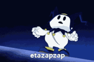 a cartoon character with the word etazapzap written on the bottom