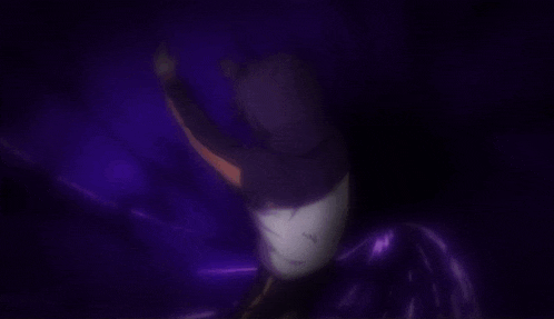 a close up of a person 's face with a purple shadow on it