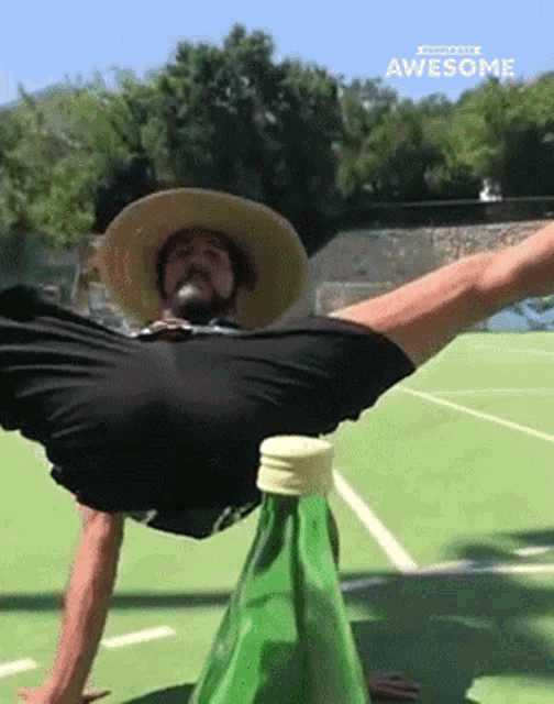 Bottle Cap Challenge People Are Awesome GIF - Bottle Cap Challenge People Are Awesome Open Bottle GIFs