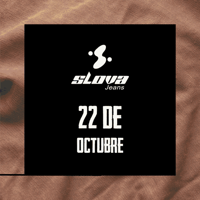 a logo for slowa jeans is displayed on a black background