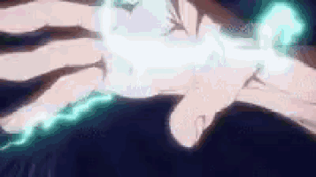 a person is holding a lightning bolt in their hand .