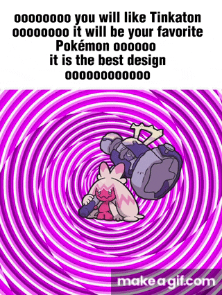 a cartoon of a rabbit holding a gun on a purple background with a hypnotic spiral .