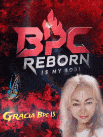 a poster for bpc reborn is my soul with a picture of a woman