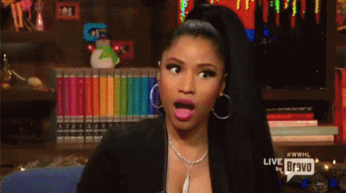 什麼？不會吧。。 GIF - Nicki Minaj Shocked Surprised GIFs