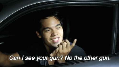 What Not To Say To Cops. GIF - Chester See Gun Can I See Your Gun GIFs