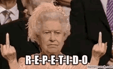 queen elizabeth is giving the middle finger in a crowd .