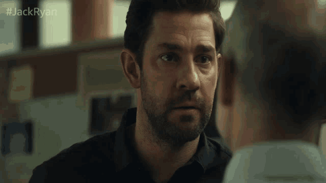 a close up of a man 's face with the hashtag #jackryan above him