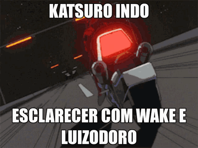a picture of a motorcycle with the words katsuro indo eclarecer com wake e luizodoro on it