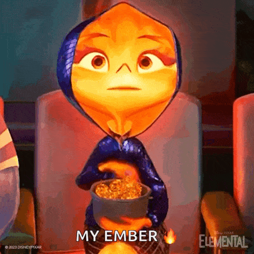 Eating Ember GIF - Eating Ember Elemental GIFs